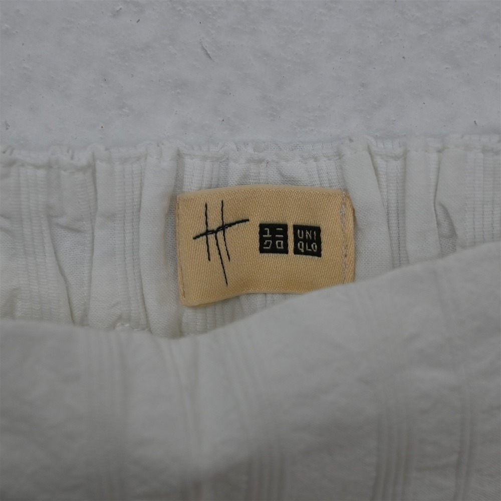 Uniqulo XS White Striped High Waist Wide Leg Womens Pants - Picture 6 of 9